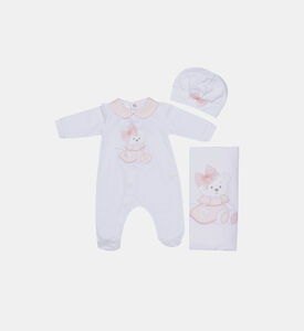 Bow Bear Dungaree 3-piece Set