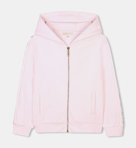 سويت شيرت بغطاء رأس مخطط بطبعة شعار