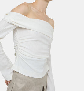Veil Off-shoulder Jersey Top
