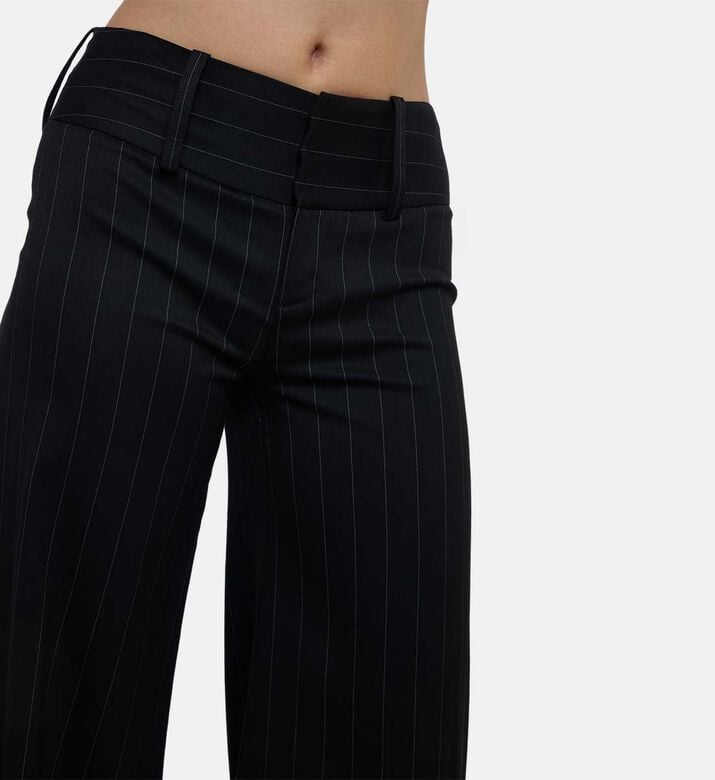 Alice and Olivia Stripe-print Wide-leg Pants, Model View Alice and Olivia Stripe-print Wide-leg Pants, Model View