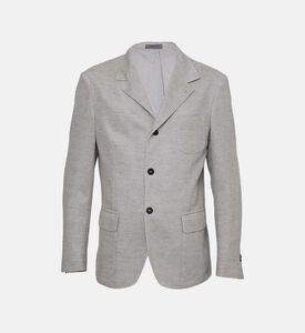 جاكيت بياقة بطية بشكل حرف في وصف أزرار واحد