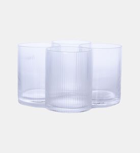 Double Wall Stripe Drinking Glass 4-piece Set - 7.8xh10cm Double Wall Stripe Drinking Glass 4-piece Set - 7.8xh10cm