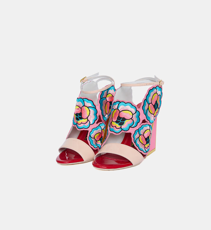 Frida Wide-heel Leather Sandals