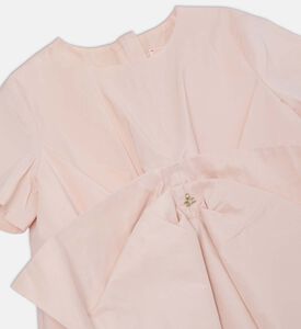 Ruffle Short-sleeve Flared Dress