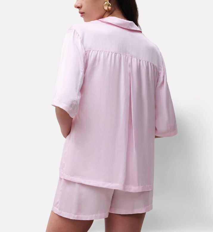 Chantelle Jacquard Button-down Shirt, Light-pink, S, Model View