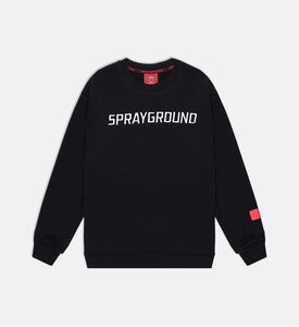 Sprayground Front Graphic-print Crewneck Sweatshirt, Black, 10y, Packshot View