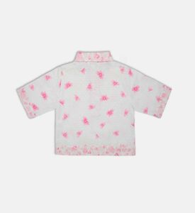 بلوزة إلين بنقشة أزهار للبنات