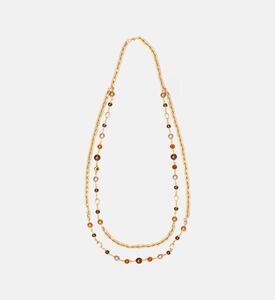 Layered Pearl-embellishment Necklace