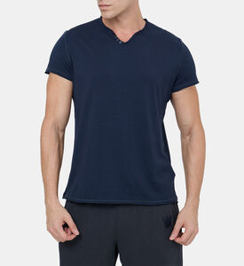 Monastir Photoprint Henley-collar T-shirt