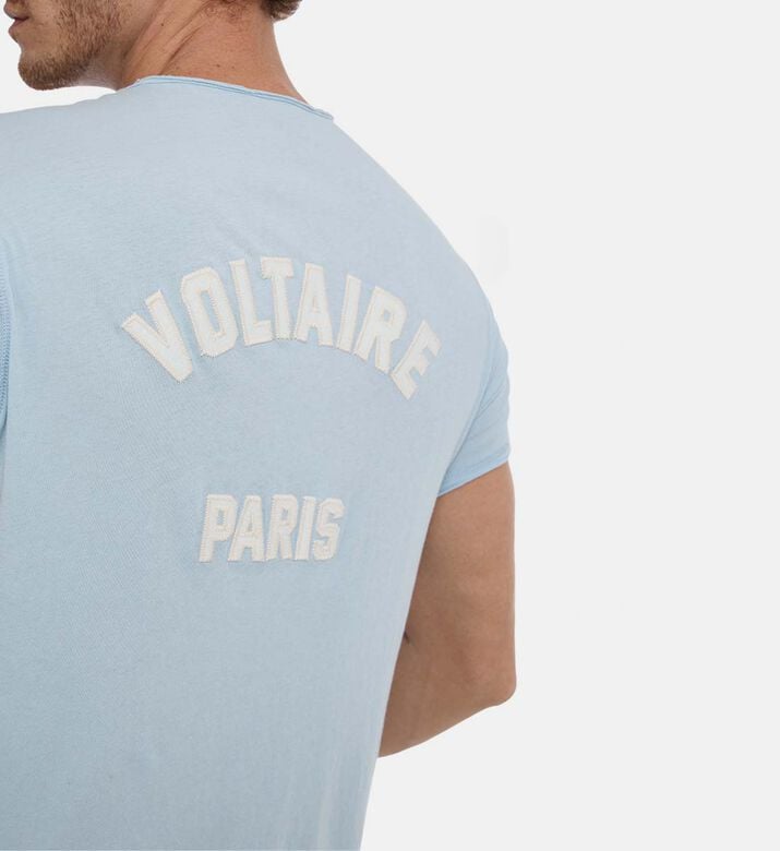 Zadig et Voltaire Button-detail V-neck Short-sleeve Top, Model View