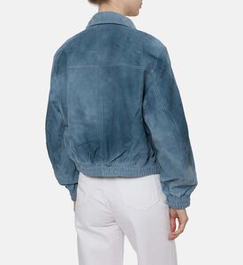 Sasaffy Suede Regular-fit Bomber Jacket