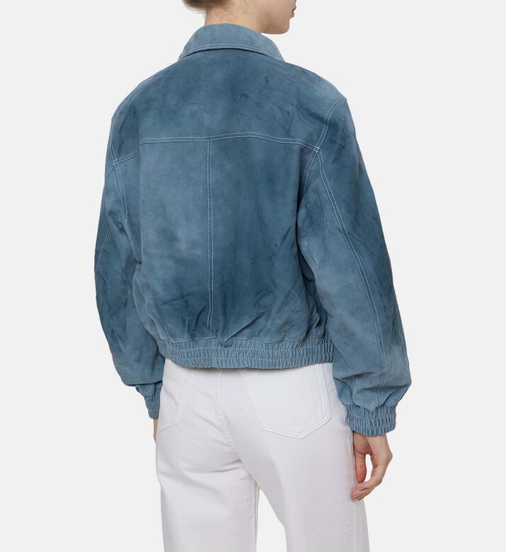 Sasaffy Suede Regular-fit Bomber Jacket