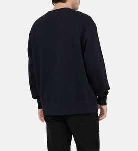 Cotton Bird-detail Crewneck Sweatshirt