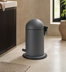 Aquanova Ona Metal Waste Bin 3l, Dark-grey, 3-l, Model View