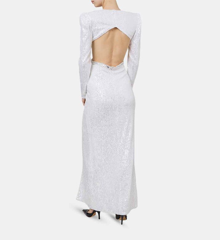 Beaded Cut-outs Maxi Gown