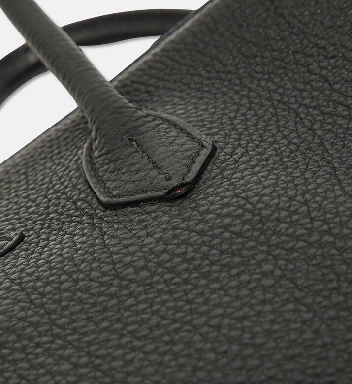 Hermes Preowned Hermes Noir Togo Leather Palladium Finish Birkin 30 Bag, Packshot View