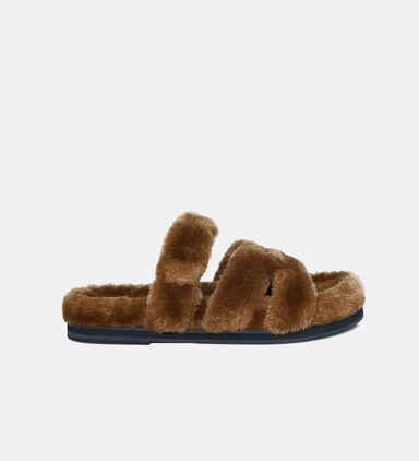 Fur Plush Slide Sandals