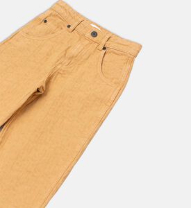 Jumbled Logo Jacquard Cotton Twill Pants