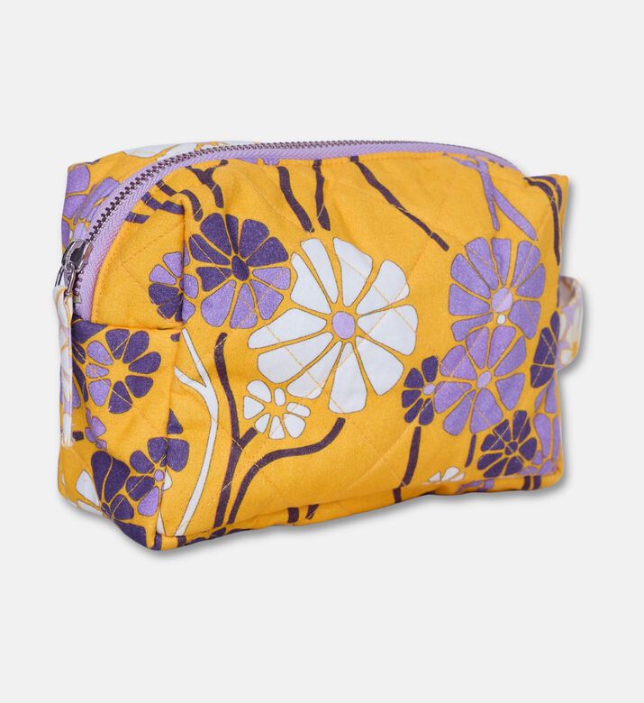 Karma on the Rocks Kiku Mustard Flora-print Small Pouch, Packshot View