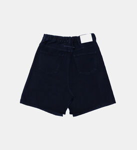 تنورة جينز بحواف مهدبة للبنات