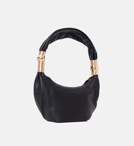 حقيبة كتف مياليا بشكل هلال مزخرفة