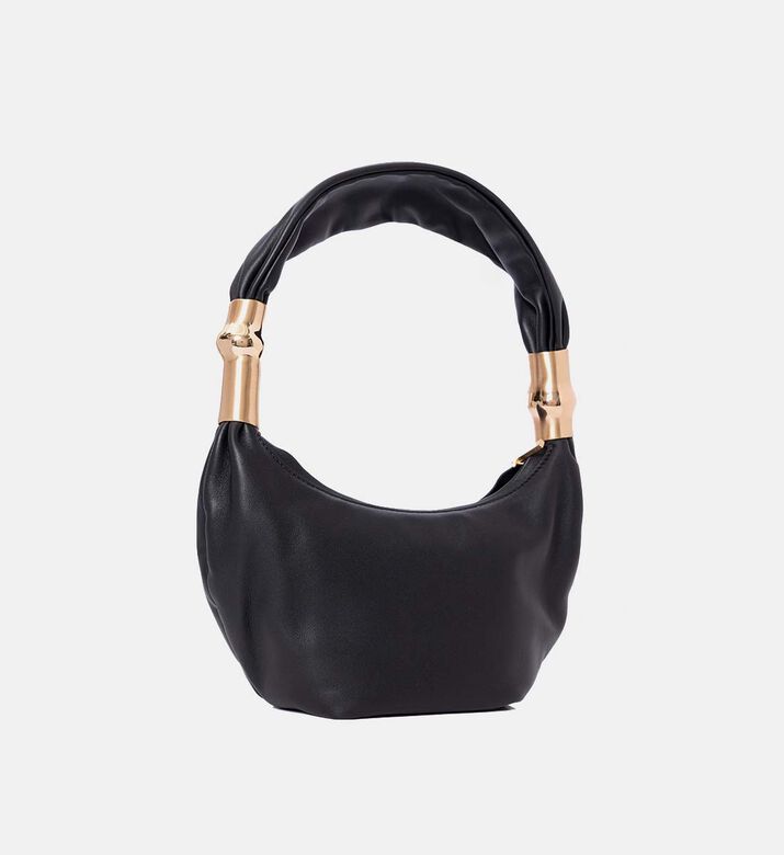 حقيبة كتف مياليا بشكل هلال مزخرفة