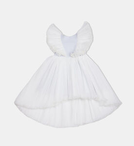 Girl Ruffled-sleeve Flared Dress