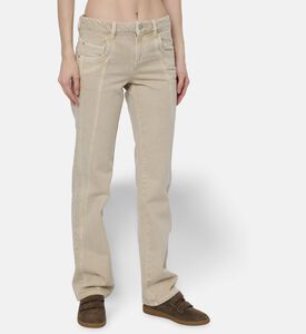 Isabel Marant Vintage Tint Flare-leg Jeans, Taupe, 42, Model View
