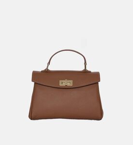Maya.M The Corporate Calf Leather Handbag, Terracotta, Packshot View