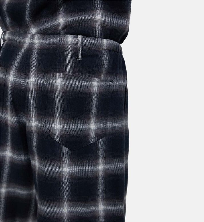 Plaid Pattern Elastic Waistband Shorts