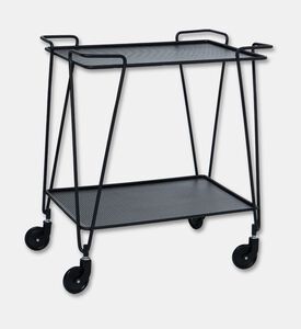 Home Deco and More Two-tier Serving Cart, Black, Packshot View