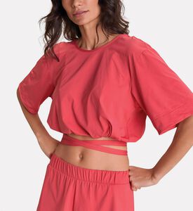 LIVE! V-neck Draped Wide Blouse, Model View