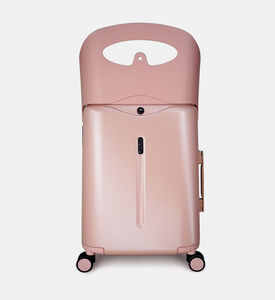 حقيبة سفر محمولة بلون ذهبي معدني