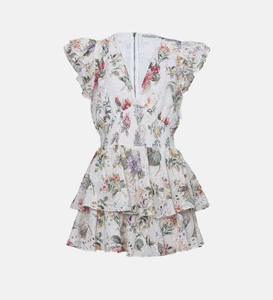 Floral-print Ruffle Layered Dress