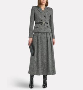 Luisa Spagnoli Falar Textured A-line Midi Skirt, Model View