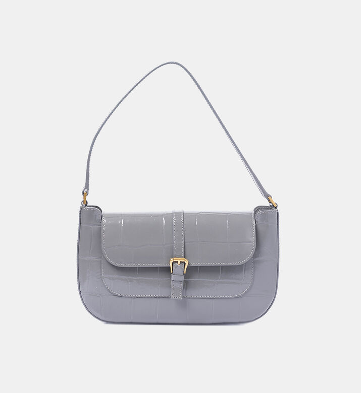 Miranda Croco Embossed Leather Handbag