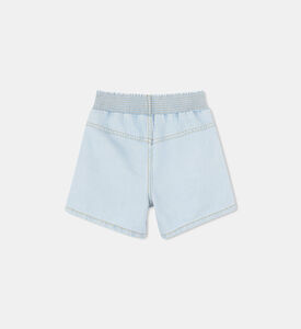 شورت جينز بخصر عالٍ