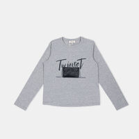 Pocket-detailed Rhinestone Embellished Sweater