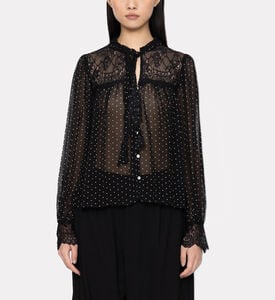 Sea NY Paisley-print Long-sleeve Dress, Model View