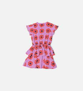 Bobo Choses All-over Kaleidoscopic Flower-print Ruffled Cap Sleeves Dress, Packshot View