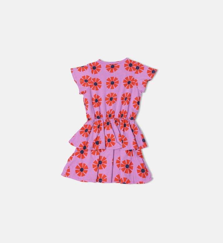Bobo Choses All-over Kaleidoscopic Flower-print Ruffled Cap Sleeves Dress, Packshot View