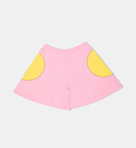 شورت بنقشة مقسمة بألوان للبنات الصغيرات