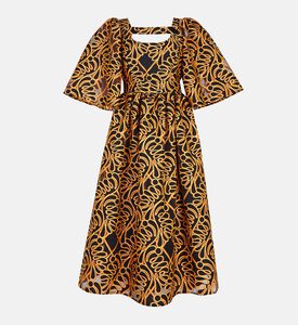 فستان بطبعة أزهار على كامله