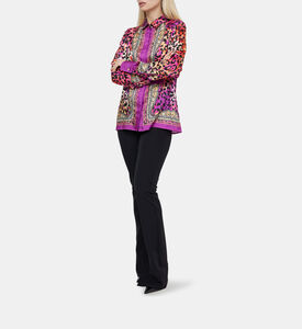 بنطال بخصر عالٍ بإبزيم ذهبي