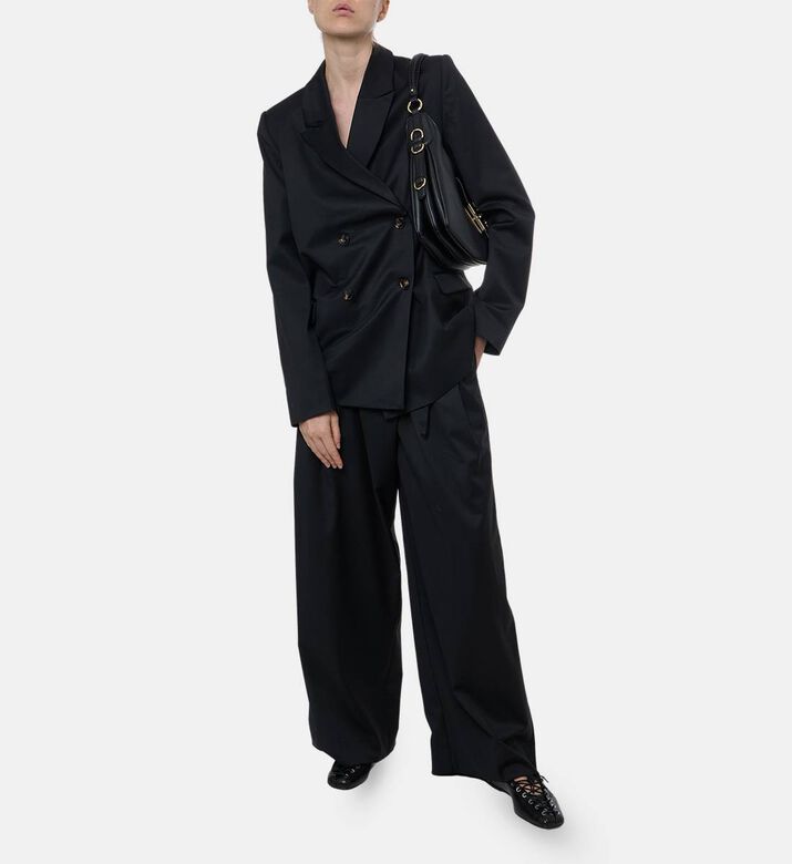 Ganni High-waisted Wide-leg Pants, Model View