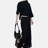 High-waist Split Hem Pants