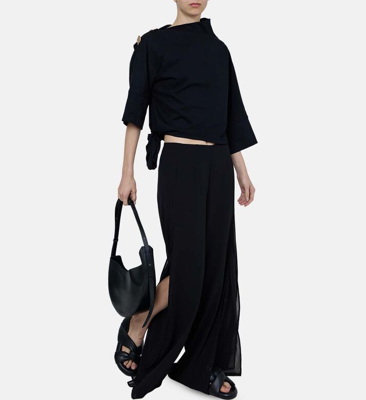 High-waist Split Hem Pants