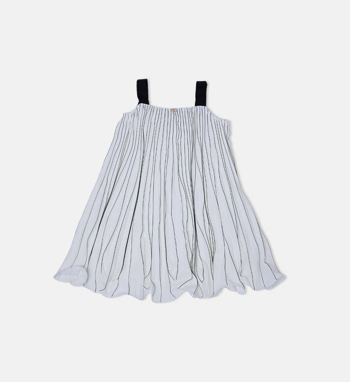 Printed Pleated Short Dress