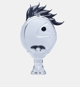 قطعة مركزية كريستالية بوجه رجل بشواب