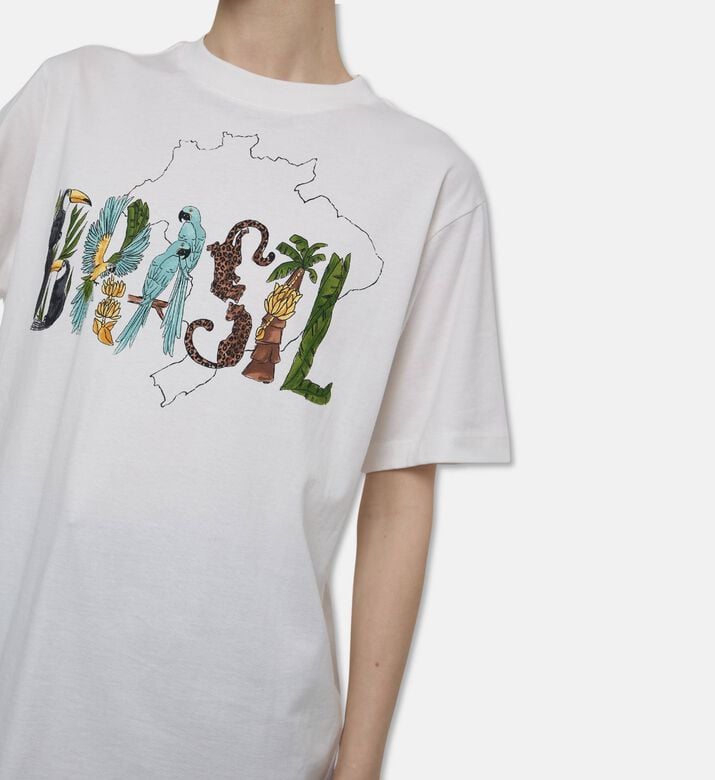 Farm Rio Brasil Relaxed-fit T-shirt, Model View